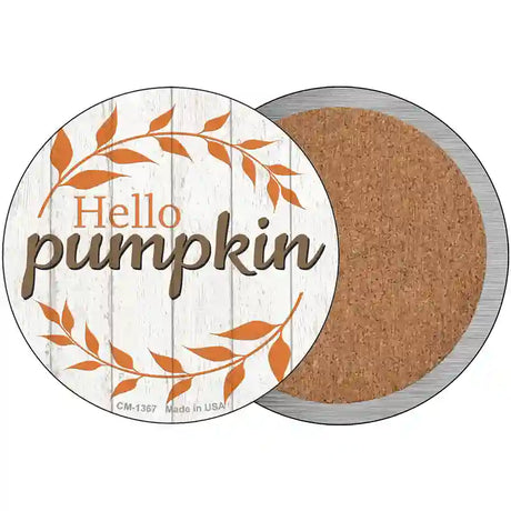 Hello Pumpkin Novelty Metal Circular Sign 3.5" (CC)