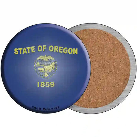 Oregon State Flag Metal Circular Sign 3.5" (CC)