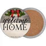 Welcome Home Ribbon Novelty Metal Circle Sign 3.5" (CC)