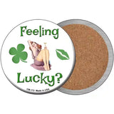 Feeling Lucky Novelty Metal Circular Sign 3.5" (CC)