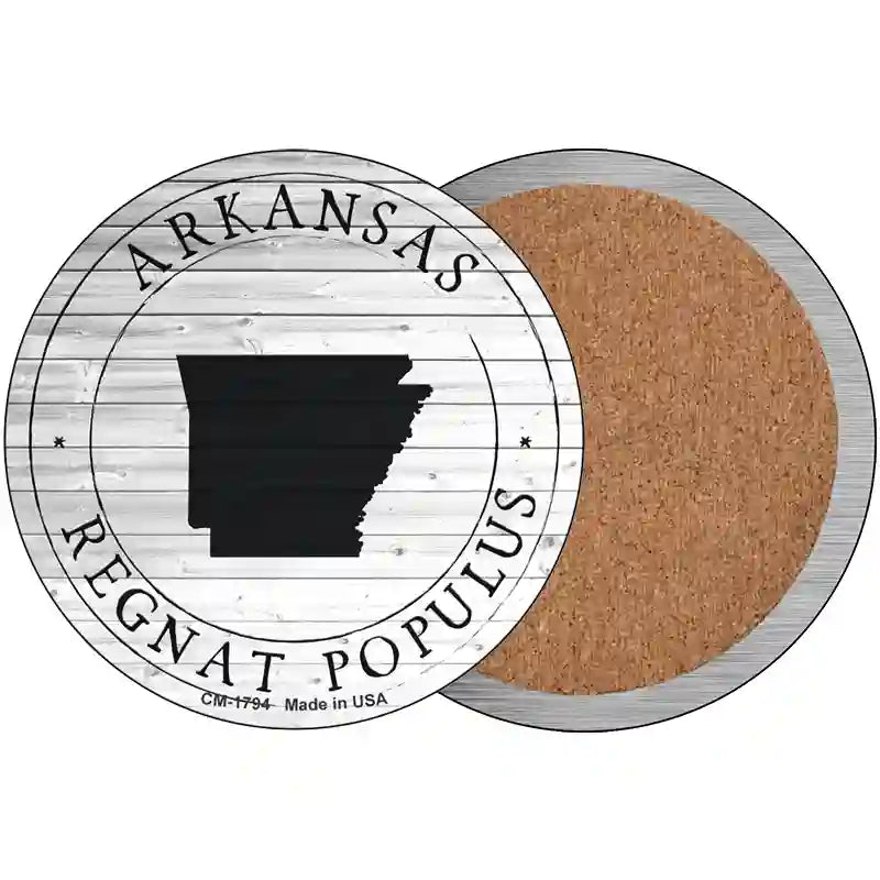 Arkansas Regnat Populus Novelty Metal Circle Sign C-1794 3.5" (CC)