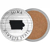 Iowa Hawkeye State Novelty Metal Circle Sign C-1805 3.5" (CC)