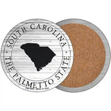 South Carolina Palmetto State Novelty Metal Circle Sign C-1830 3.5" (CC)