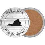 Virginia Old Dominion Novelty Metal Circle Sign C-1836 3.5" (CC)