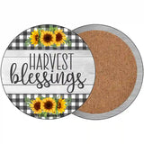 Harvest Blessings Novelty Metal Circle Sign 3.5" (CC)