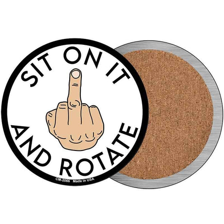 Sit on It and Rotate Novelty Circle Coaster Set of 4 CC-2066 3.5" Coaster (Sets of 4) (CC)