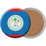 Belize Country Novelty Metal Circular Sign 3.5" (CC)