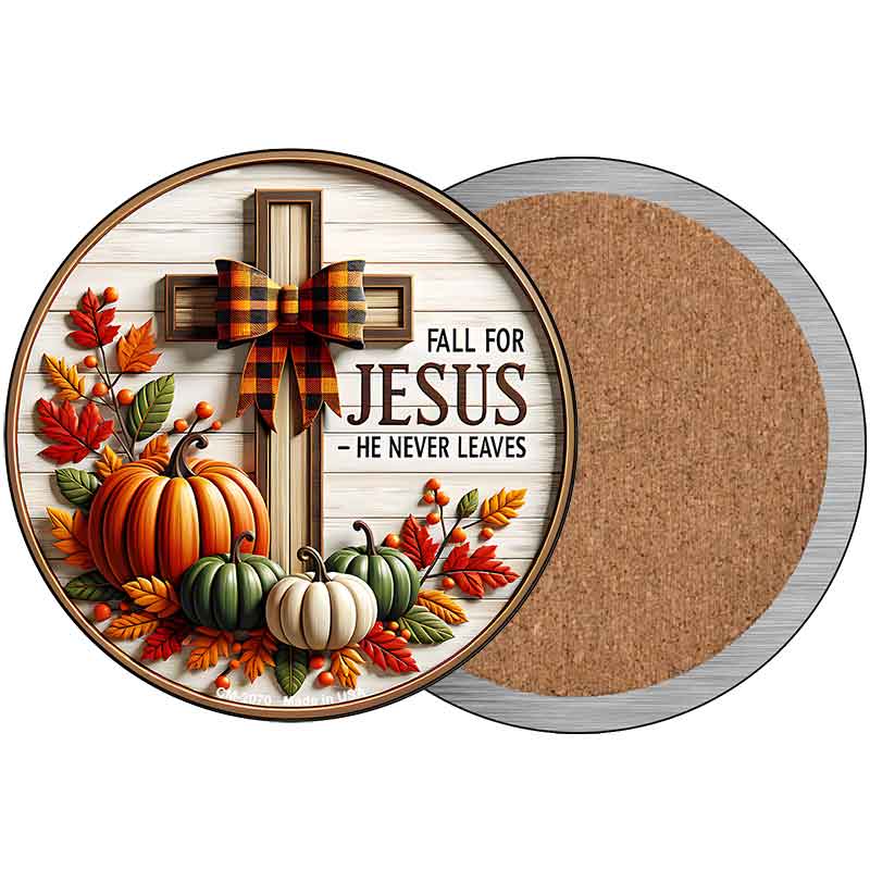 Fall For Jesus Novelty Circle Coaster Set of 4 CC-2070