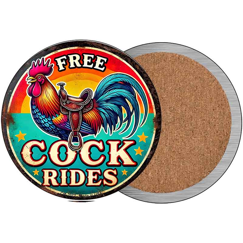 Free Cock Rides Novelty Circle Coaster Set of 4 CC-2072