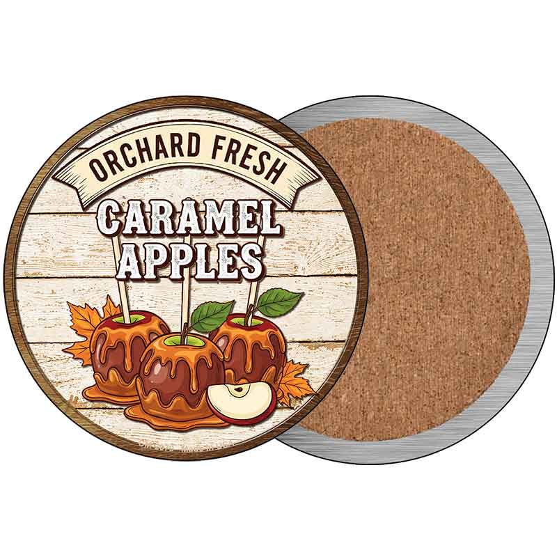Caramel Apples Novelty Circle Coaster Set of 4 CC-2079