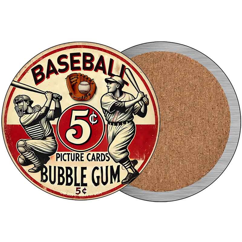 Baseball Novelty Circle Coaster Set of 4 CC-2094