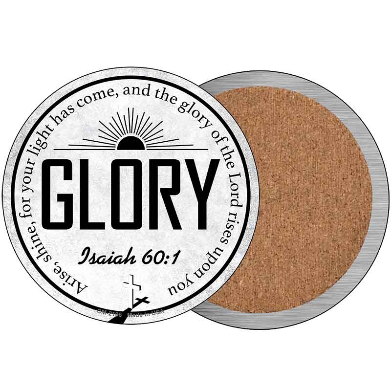 Glory Bible Verse Novelty Circle Coaster Set of 4 CC-2106