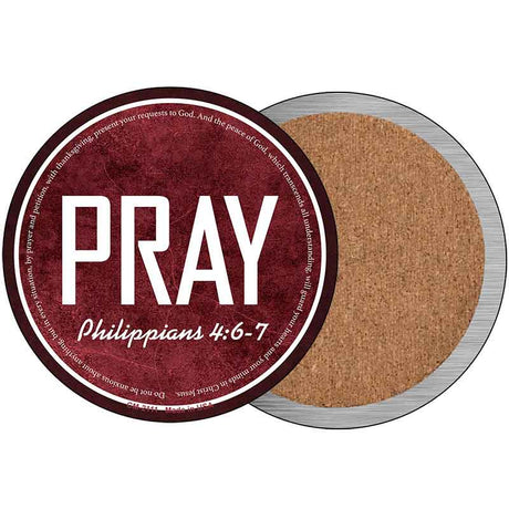 Pray Bible Verse Novelty Metal Circular Sign C-2111
