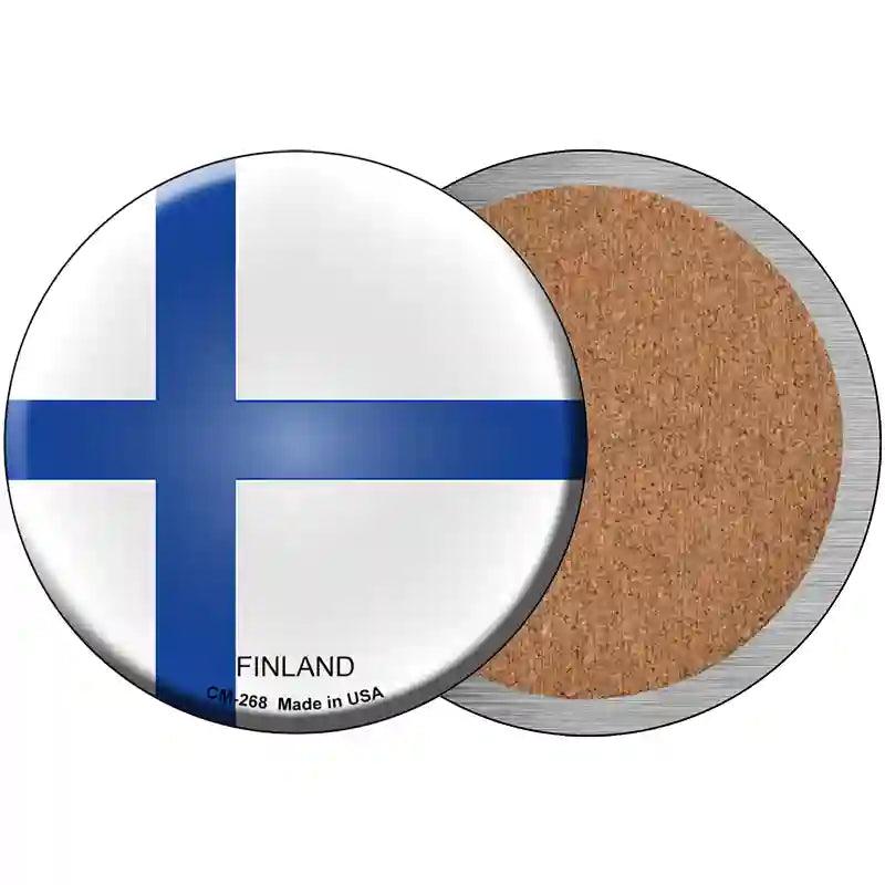 Finland Country Novelty Metal Circular Sign 3.5" (CC)