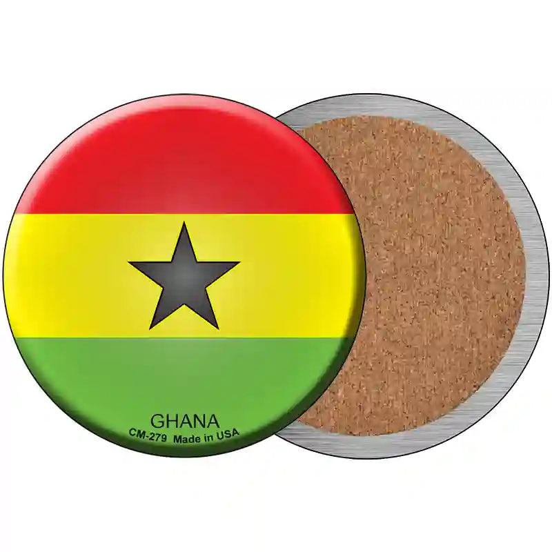 Ghana Country Novelty Metal Circular Sign 3.5" (CC)