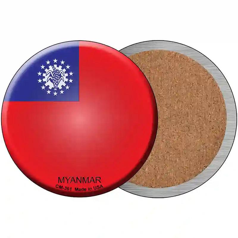 Myanmar Country Novelty Metal Circular Sign 3.5" (CC)