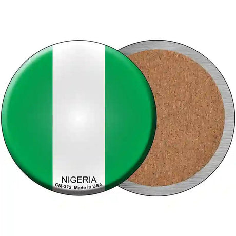 Nigeria Country Novelty Metal Circular Sign 3.5" (CC)