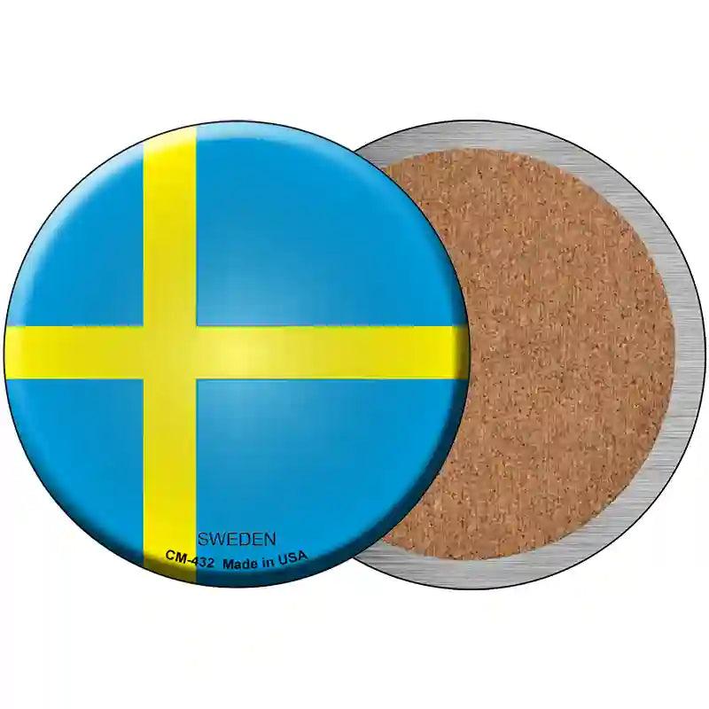 Sweden Country Novelty Metal Circular Sign 3.5" (CC)