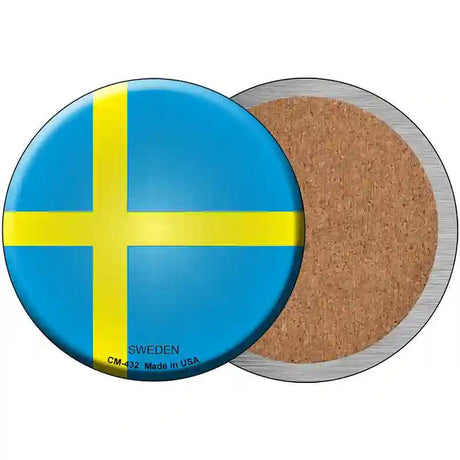 Sweden Country Novelty Metal Circular Sign 3.5" (CC)
