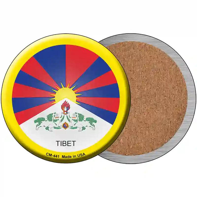 Tibet Country Novelty Metal Circular Sign 3.5" (CC)