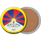 Tibet Country Novelty Metal Circular Sign 3.5" (CC)