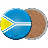 Tuva Country Novelty Metal Circular Sign 3.5" (CC)