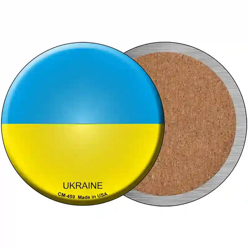 Ukraine Country Novelty Metal Circular Sign 3.5" (CC)