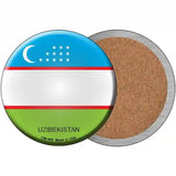 Uzibekistan Country Novelty Metal Circular Sign 3.5" (CC)