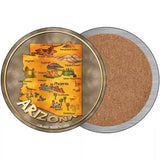 Arizona State Novelty Metal Circular Sign 3.5" (CC)