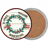 Wreaths Novelty Metal Circular Sign 3.5" (CC)