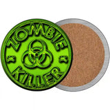 Zombie Killer Novelty Metal Circular Sign 3.5" (CC)