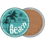 At The Beach Novelty Metal Circular Sign 3.5" (CC)