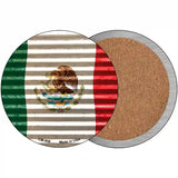 Mexico Flag Novelty Metal Circle Sign 3.5" (CC)