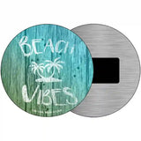 Beach Vibes Novelty Metal Circular Sign 3.5" (CM)