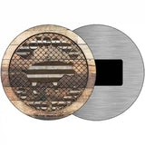 Welcome To The Farm Corrugated Pig Novelty Metal Circular Sign 3.5" (CM)