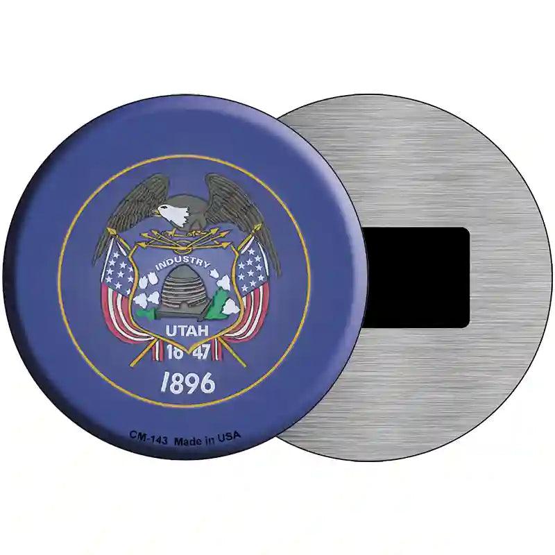Utah State Flag Metal Circular Sign 3.5" (CM)