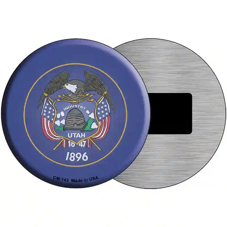 Utah State Flag Metal Circular Sign 3.5" (CM)