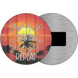 Sunrise Suntan Sunset Novelty Metal Circular Sign 3.5" (CM)