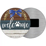 Welcome Paw Wreath Novelty Metal Circle Sign 3.5" (CM)