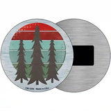 Three Trees Novelty Metal Circle Sign 3.5" (CM)