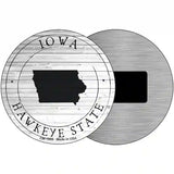 Iowa Hawkeye State Novelty Metal Circle Sign C-1805 3.5" (CM)