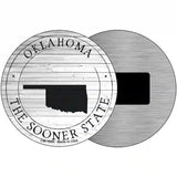 Oklahoma Sooner State Novelty Metal Circle Sign C-1826 3.5" (CM)