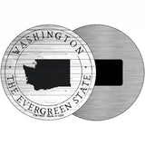 Washington Evergreen State Novelty Metal Circle Sign C-1837 3.5" (CM)