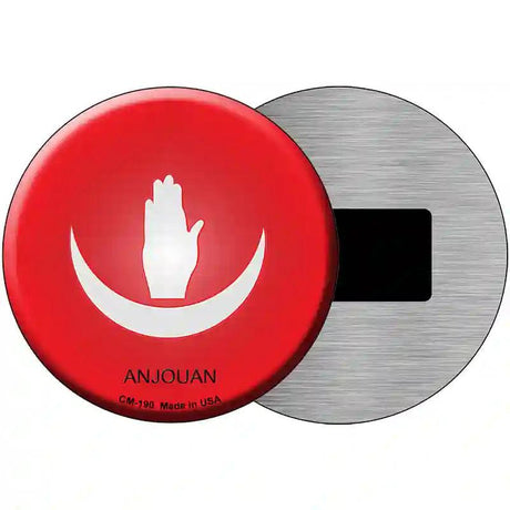 Anjouan Country Novelty Metal Circular Sign 3.5" (CM)