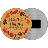 Happy Thanksgiving Novelty Metal Circle Sign 3.5" (CM)