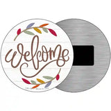 Welcome Leaves Novelty Metal Circle Sign 3.5" (CM)