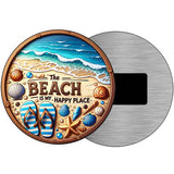 The Beach is My Happy Place Novelty Metal Circular Sign C-2069