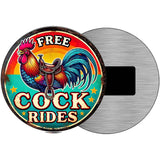 Free Cock Rides Novelty Metal Circular Sign C-2072