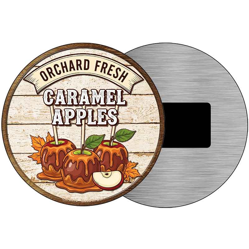 Caramel Apples Novelty Metal Circular Sign C-2079