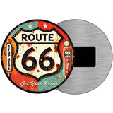 Retro Route 66 Novelty Metal Circular Sign C-2085
